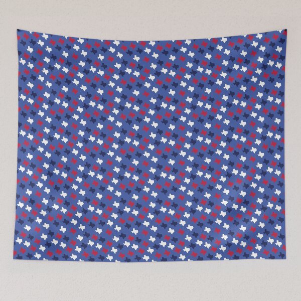 Item preview, Red, White & Blue Texas Pattern on Blue Background designed and sold by birdiesartshop.