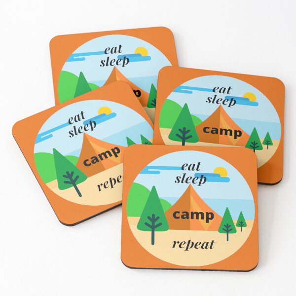 Item preview, Eat Sleep Camp Repeat Funny designed and sold by DollarDollar.