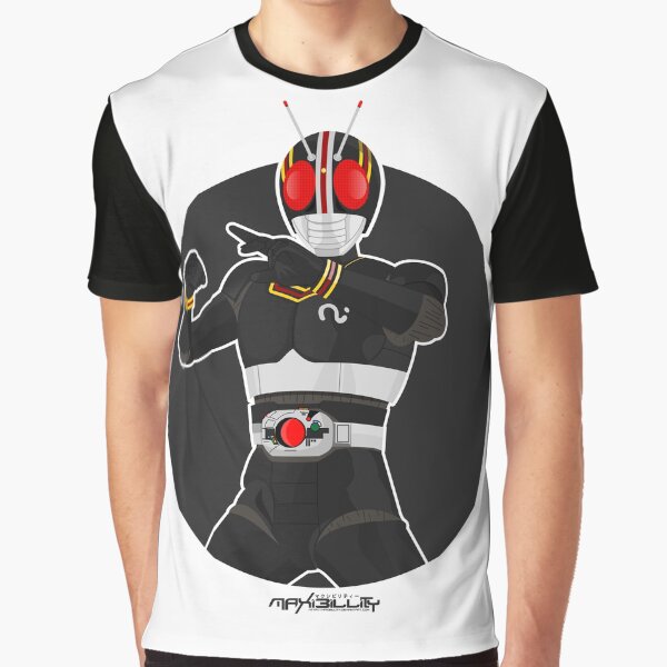 Masked Rider Black Graphic T-Shirt