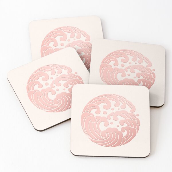 Item preview, Rose Gold Migi Nami no Maru Kamon designed and sold by Takeda-art.