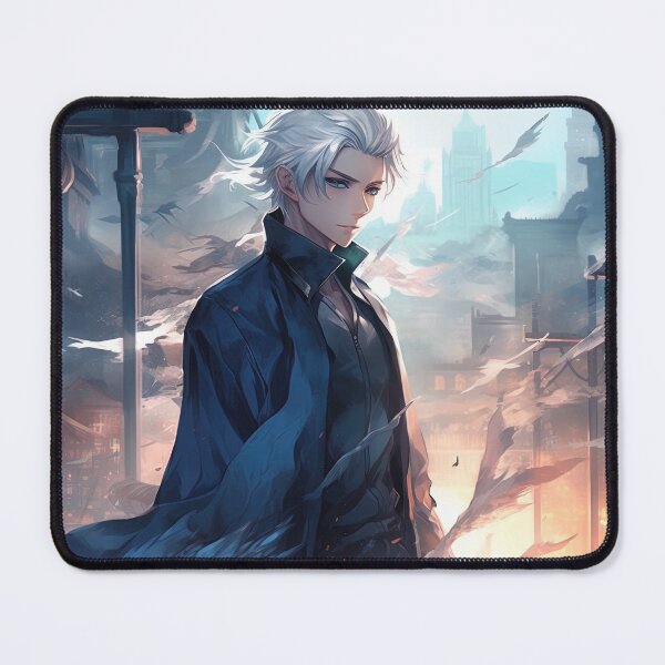 Item preview, Drawing man silver hair ancient with city on flame designed and sold by Device VN.