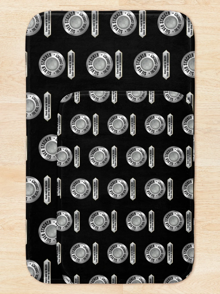 Thumbnail 5 of 6, Bath Mat, Silver Stacker designed and sold by RagWeasel.
