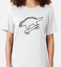 Dino skateboard T-shirt ajusté