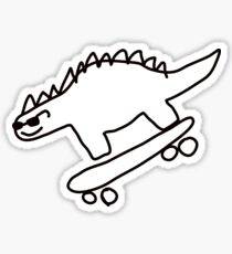 Pegatina monopatín de Dino