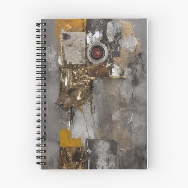 Item preview, Shimmering Horizons: Mixed Media Abstract Painting with Gold and Silver Foil designed and sold by ArtazaBazaar.