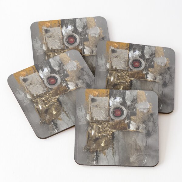 Item preview, Shimmering Horizons: Mixed Media Abstract Painting with Gold and Silver Foil designed and sold by ArtazaBazaar.