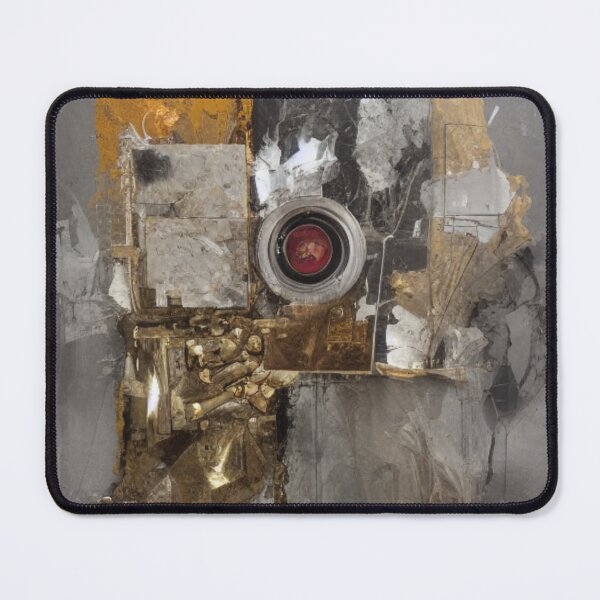 Item preview, Shimmering Horizons: Mixed Media Abstract Painting with Gold and Silver Foil designed and sold by ArtazaBazaar.