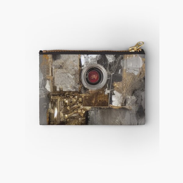 Item preview, Shimmering Horizons: Mixed Media Abstract Painting with Gold and Silver Foil designed and sold by ArtazaBazaar.