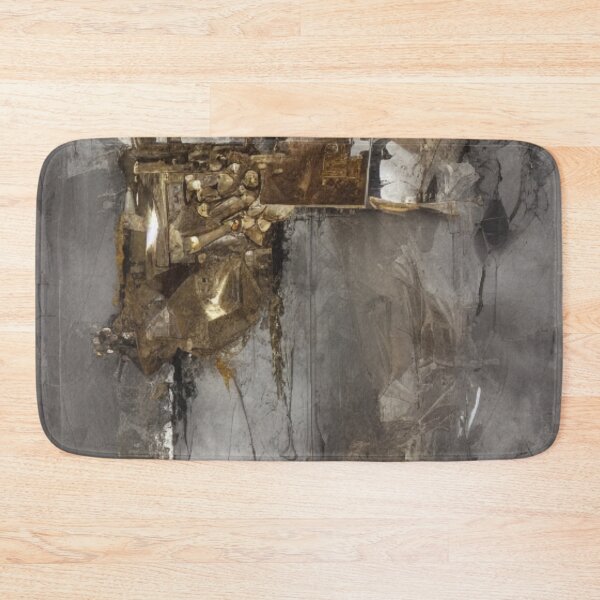 Item preview, Shimmering Horizons: Mixed Media Abstract Painting with Gold and Silver Foil designed and sold by ArtazaBazaar.