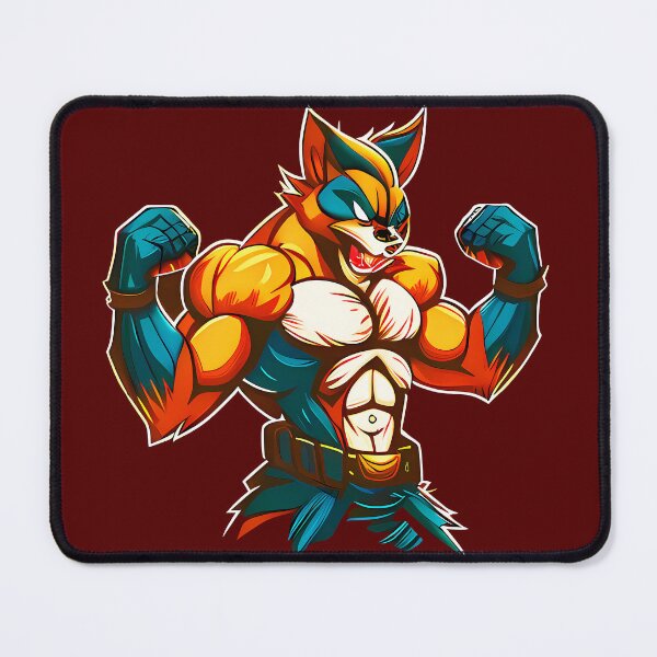 Item preview, #Fox mascot muscular art designed and sold by deluxelion.