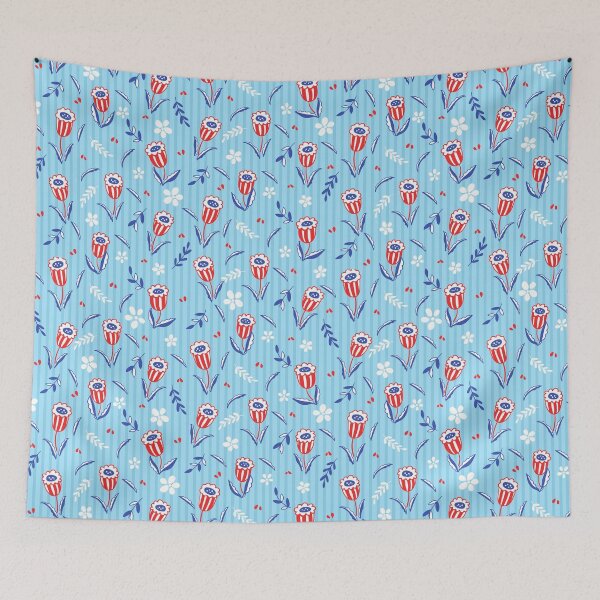 Item preview, 4TH OF JULY FLOWER PATTERN designed and sold by inkbearblue.