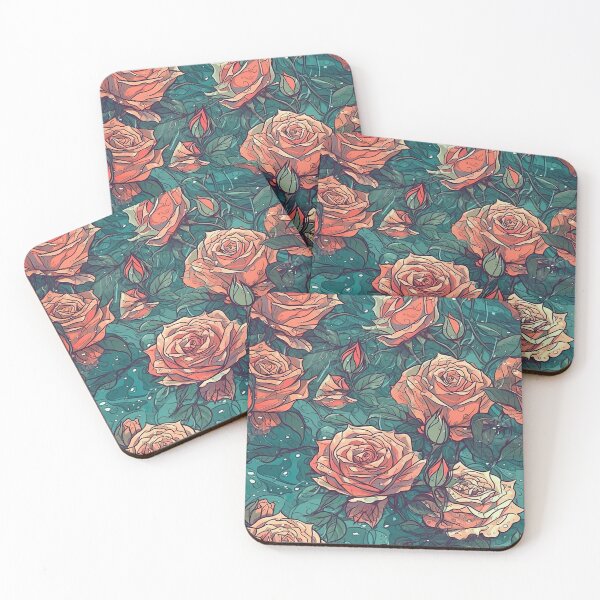 Item preview, Roses in flowing water - endless pattern designed and sold by PoppinArtFox.