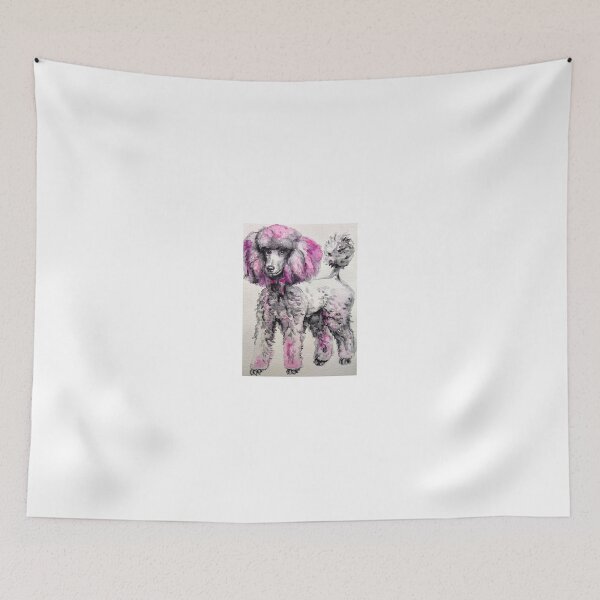 Item preview, Pink gray poodle dog art  designed and sold by DanielaVasileva.