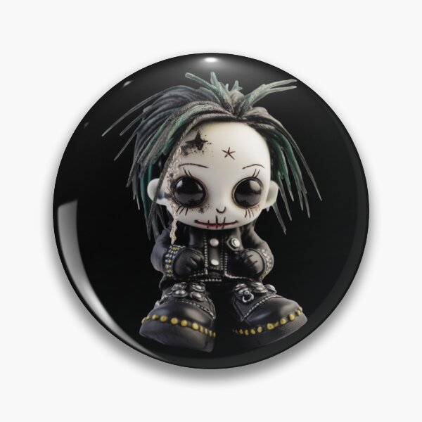 Artikelvorschau, Cyber Goth Japanese Chibi Doll - Black Heart Series entworfen und verkauft von TVBArchive.