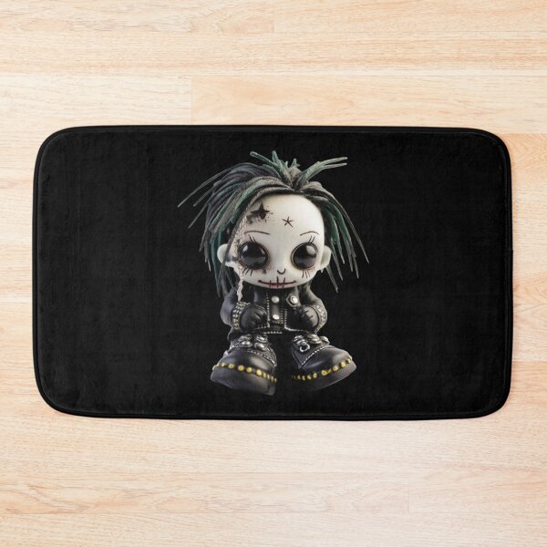 Item preview, Cyber Goth Japanese Chibi Doll - Black Heart Series  designed and sold by TVBArchive.
