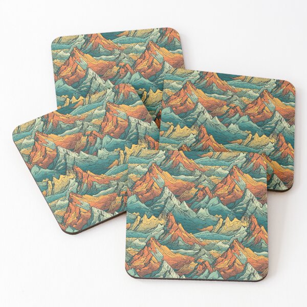Item preview, Pattern Majestic Landscape Calming Mountains Cartoon Style designed and sold by Arncil.