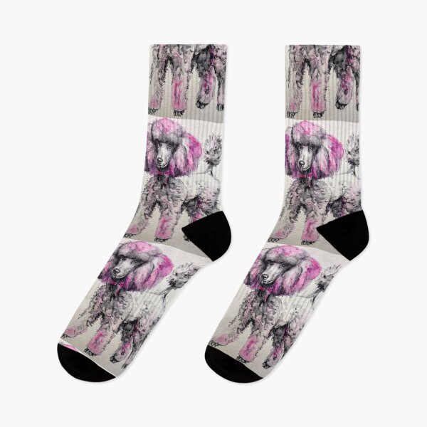 Item preview, Pink gray poodle dog art  designed and sold by DanielaVasileva.