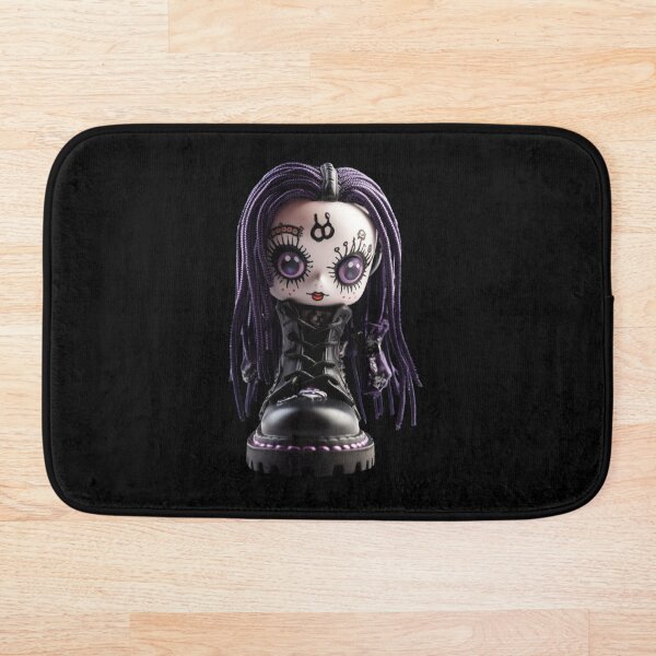 Artikelvorschau, Cyber Goth Purple Hair Chibi Doll - Black Heart Series  entworfen und verkauft von TVBArchive.