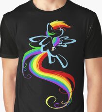 Flowing Rainbow Graphic T-Shirt