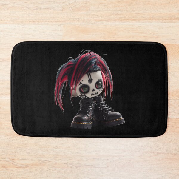 Item preview, Cyber Goth Japanese Chibi Oversized Doc Boots - Black Heart Series  designed and sold by TVBArchive.