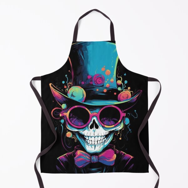 Item preview, Whimsical Psychedelic Skull Madhatter Skeleton Art Graphic Design V.58 designed and sold by Pexelpanoramas.