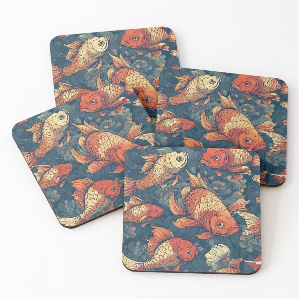 Item preview, Goldfish in flowing water - endless pattern designed and sold by PoppinArtFox.