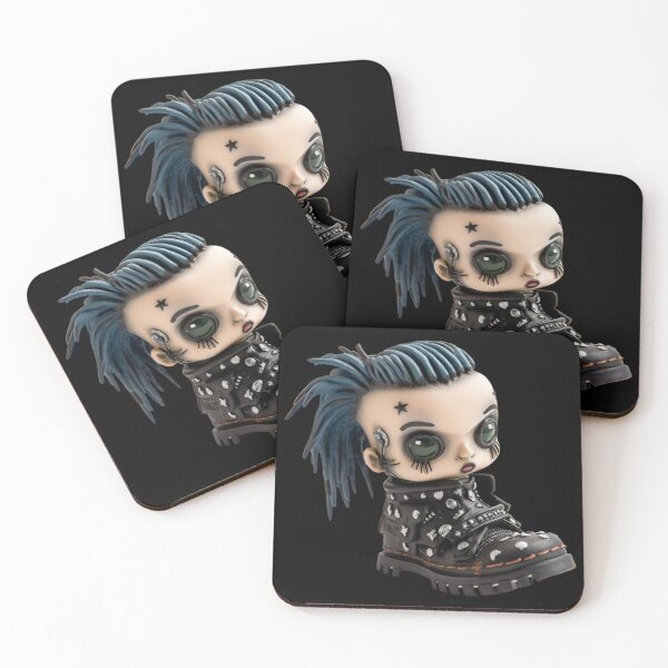 Item preview, Goth Chibi Doll - Oversized Doc Boot, Black Heart Series  designed and sold by TVBArchive.