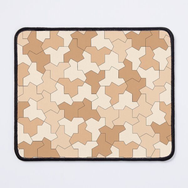 Item preview, Aperiodic Monotile Einstein Tiles, Einstein Shapes in Earth Tones designed and sold by Polyglot Creations.