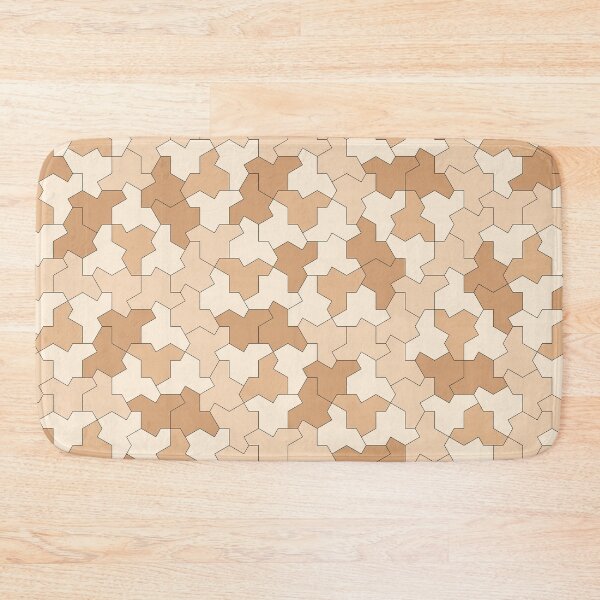 Item preview, Aperiodic Monotile Einstein Tiles, Einstein Shapes in Earth Tones designed and sold by Polyglot Creations.