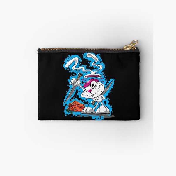 Item preview, Deranged Psycho Knife wielding Killer Bunny Rabbit designed and sold by eShirtLabs.
