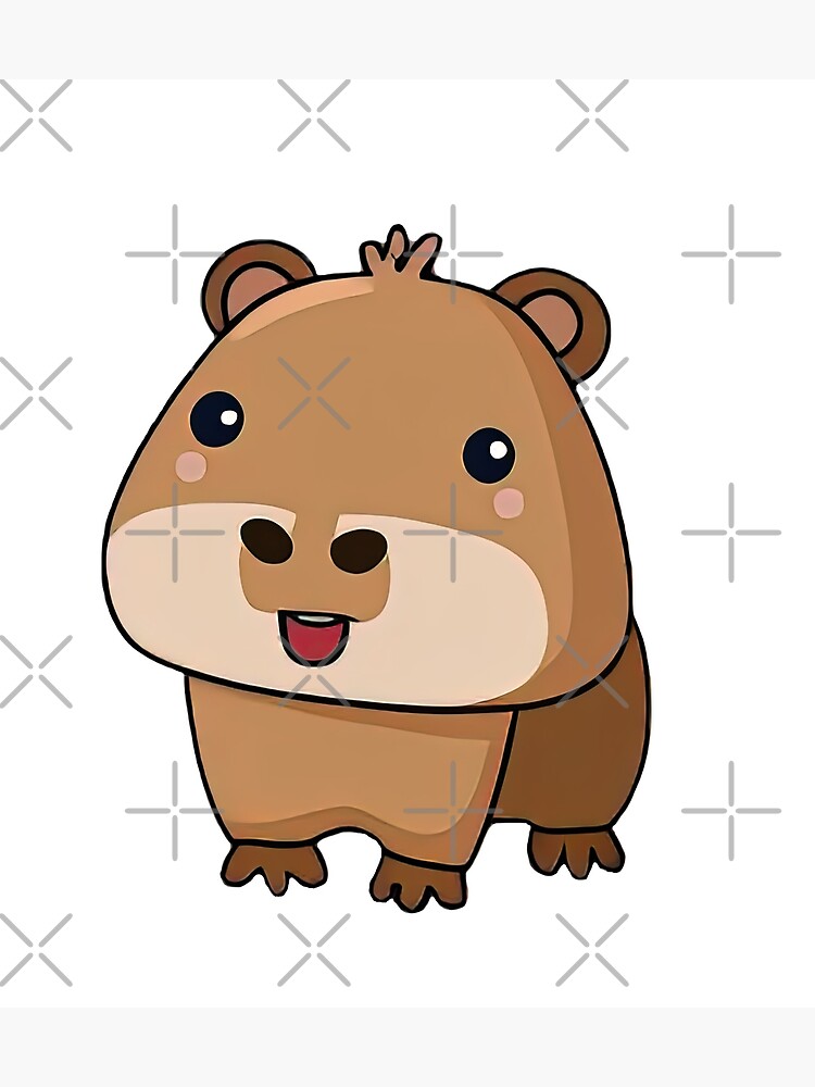 Kawaii Capybara Cuteness Poster for Sale by Remco Kouw