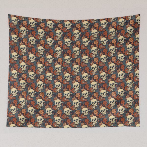 Item preview, Painterly Skull and Floral Pattern designed and sold by AbstractAttire.