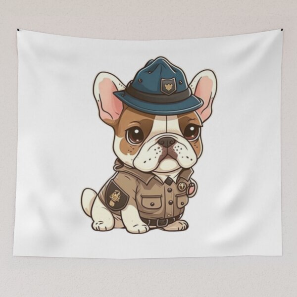 Item preview, Frenchie the Policeman French Bulldog  designed and sold by PetsEnough.