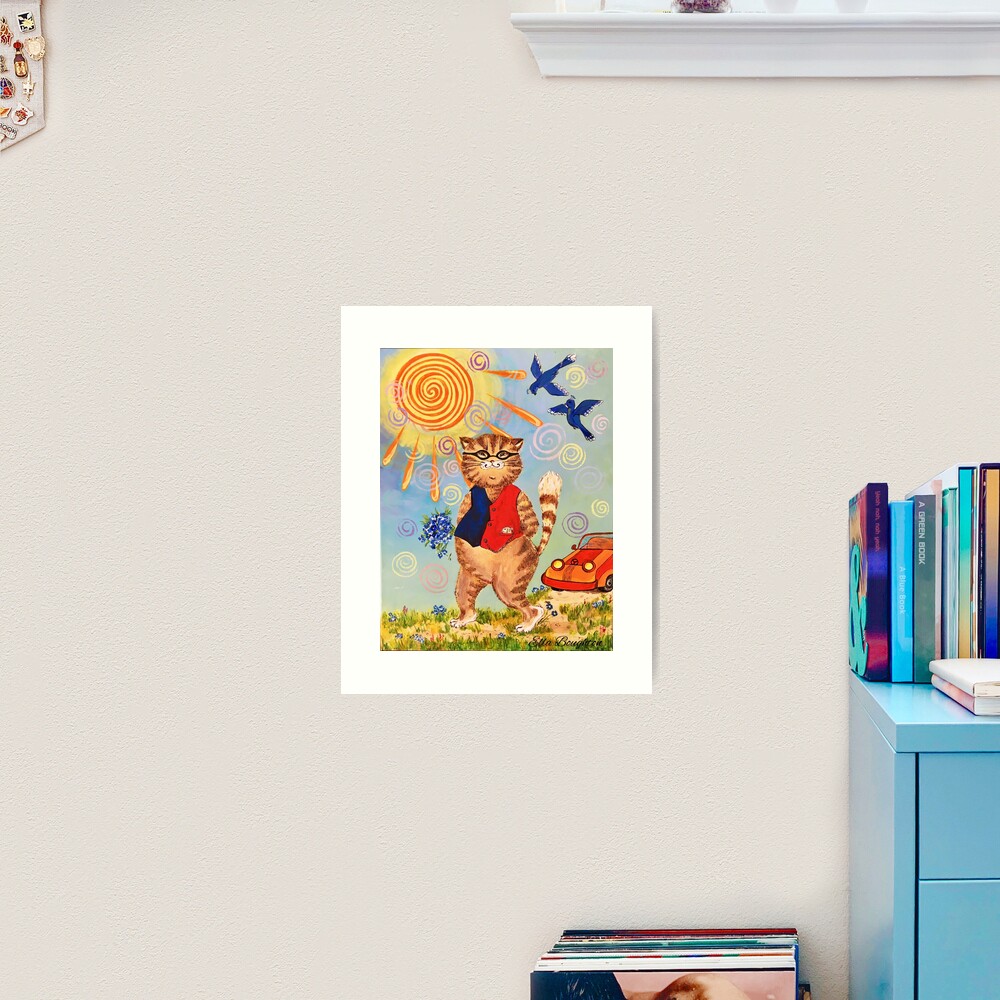 Fanny Fat cat Art Print