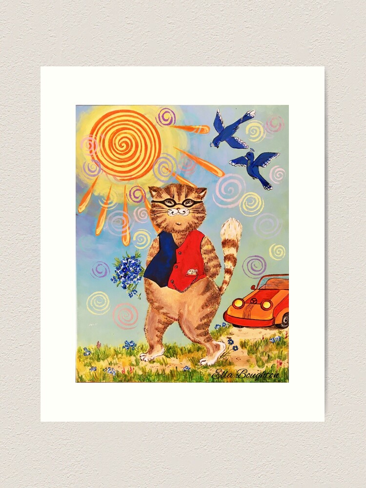 Alternate view of Fanny Fat cat Art Print