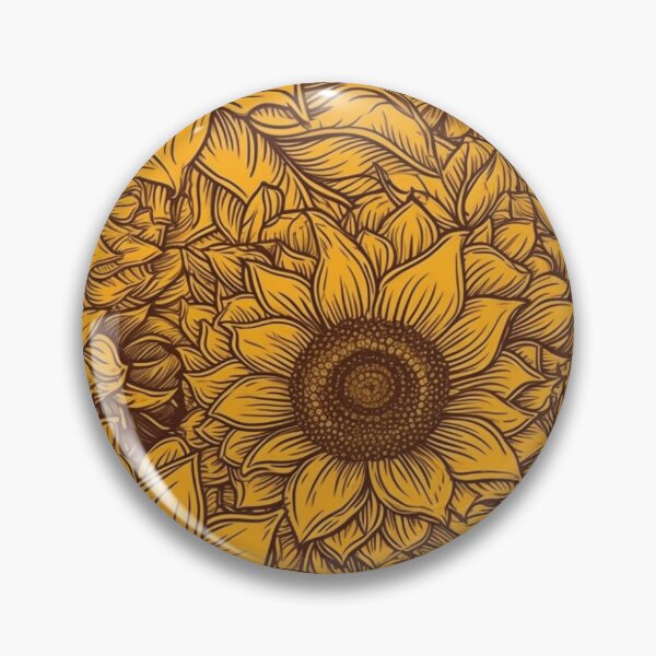 Item preview, Pattern Golden Sunflowers Swaying Cartoon Style designed and sold by Arncil.