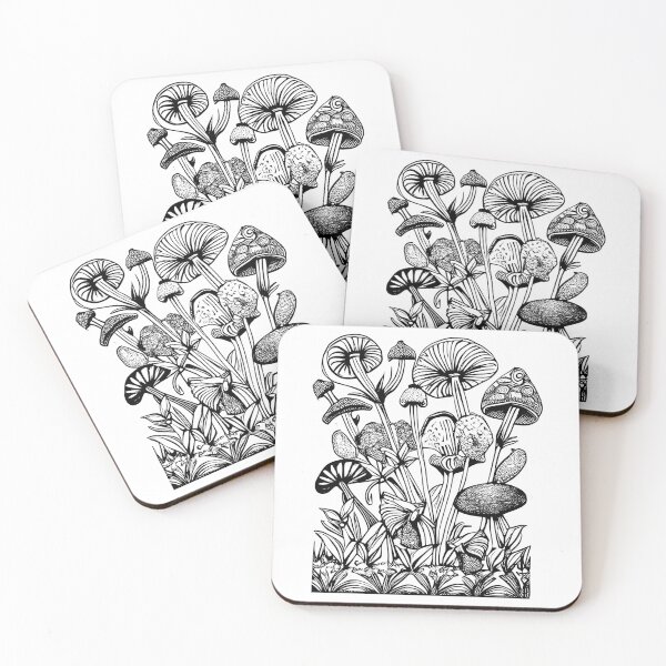 Item preview, Coloring Floral and Mushroom Illustration designed and sold by PODUNUSUAL.
