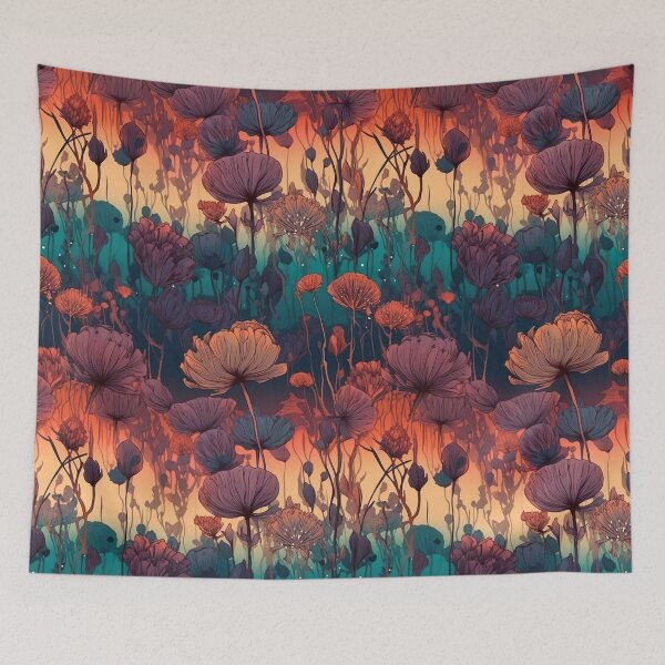 Item preview, Dried flowers - pattern endless designed and sold by PoppinArtFox.