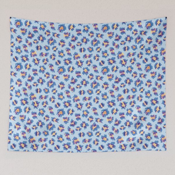 Item preview, Hand painted blue purple animal prints designed and sold by inkbearblue.