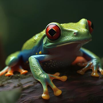 A cute baby frog in the forest Poster by Cr-AI-tive