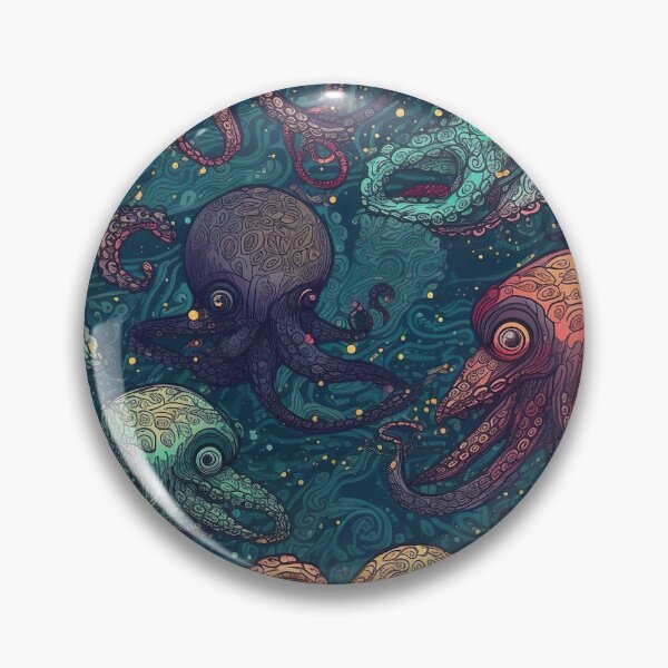 Item preview, Octopus in the sea - pattern endless designed and sold by PoppinArtFox.