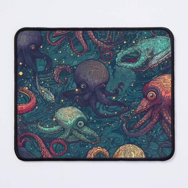 Item preview, Octopus in the sea - pattern endless designed and sold by PoppinArtFox.