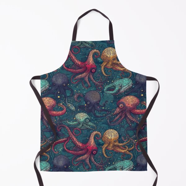 Item preview, Octopus in the sea - pattern endless designed and sold by PoppinArtFox.
