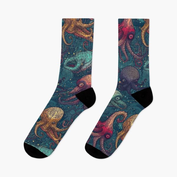 Item preview, Octopus in the sea - pattern endless designed and sold by PoppinArtFox.