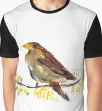 Bird Oil Painting Graphic T-Shirt