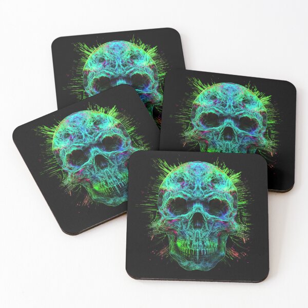 Item preview, Neon glowing skull 3 designed and sold by folskullyz.