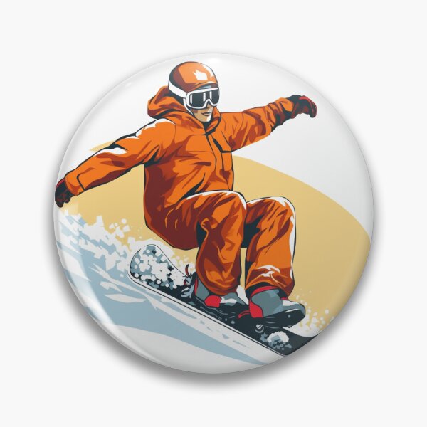 Item preview, Snowboarder tearing down the mountain  designed and sold by KimAndJim.