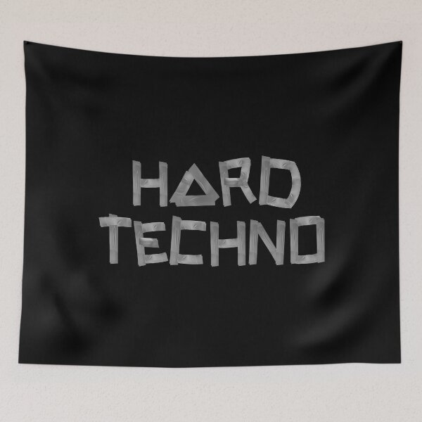 Item preview, Silver tape Hard Techno lettering. designed and sold by paulo silveira.