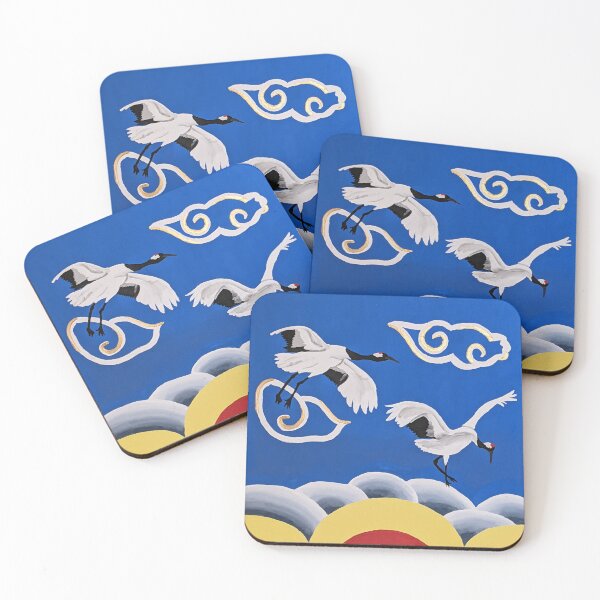 Item preview, Red Crowned Cranes Landing designed and sold by Nicole Niehues.