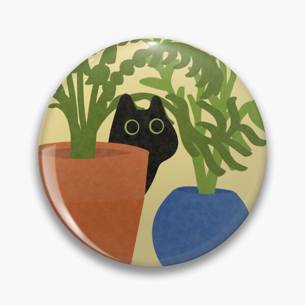 Item preview, Black cat in the plant pots designed and sold by imohayes.